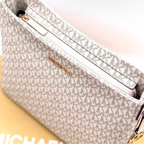 Michael Kors Large Messenger Crossbody Bag Powder Blush Multi - Picture 5 of 13